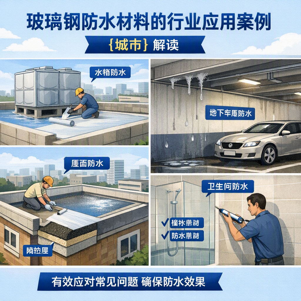 玻璃钢防水材料的行业应用案例,荆州解读